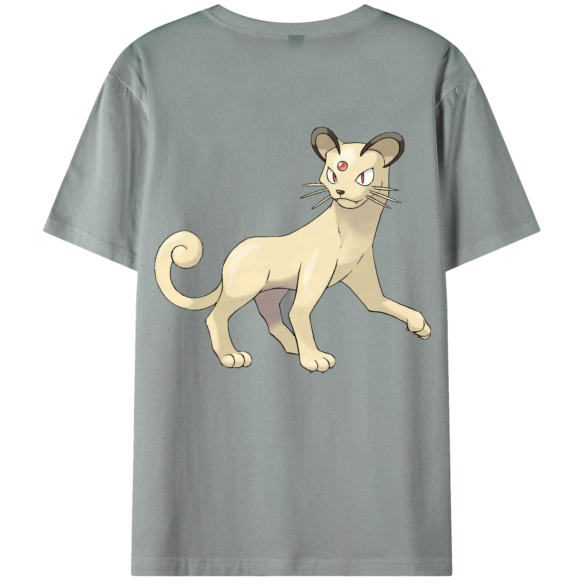 （画像用） ポケットモンスター Pokémon 綿100％ メンズ半袖Tシャツ（バックプリント） 通気性